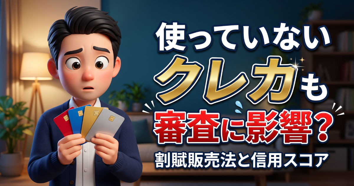 使っていないクレジットカードも審査に響く？割賦販売法と信用スコア