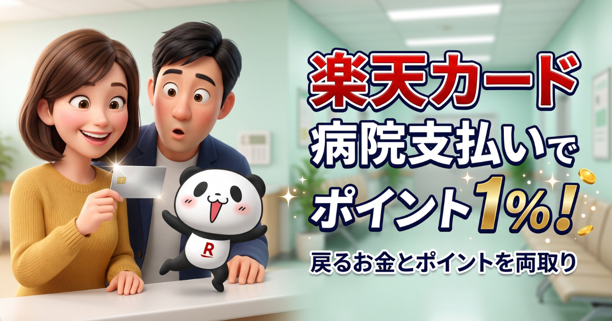 楽天カードの病院支払いはポイント1%：今日から動ける準備を