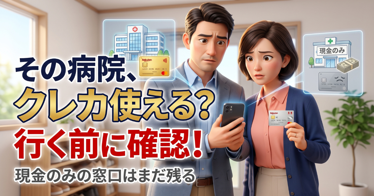 病院で楽天カードが使えるかは事前確認が必須：導入率と手数料の実情