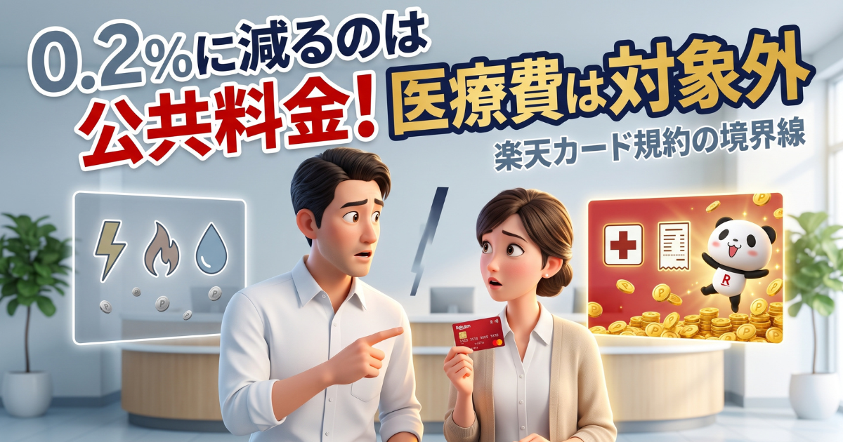 なぜ0.2%に減るのか？楽天カードでポイントがつかない支払いとの違い