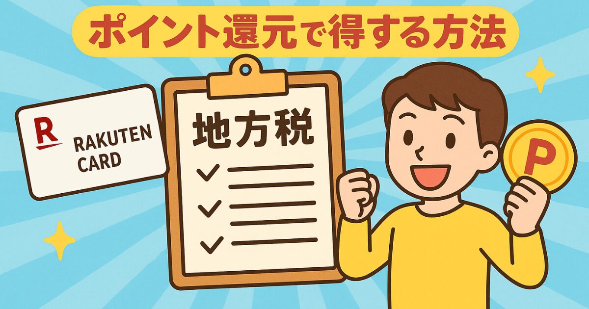 楽天カードで地方税を払うと損？ポイント還元で得する支払い方の完全ガイド