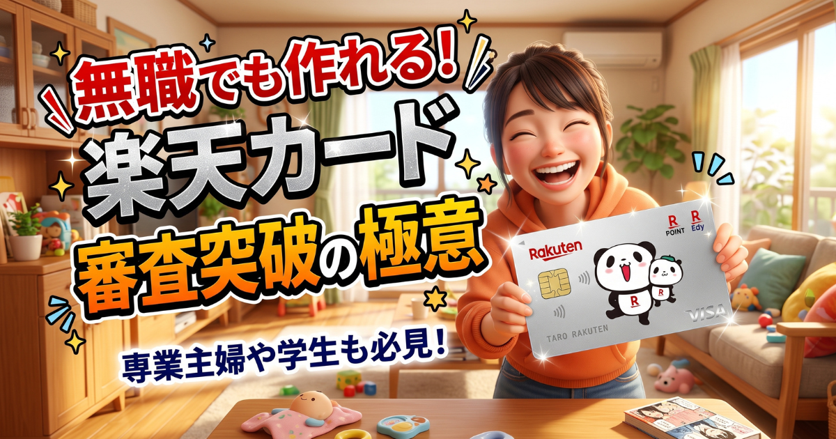 楽天カードは主婦や学生も審査に通る！法律と入会条件の真実
