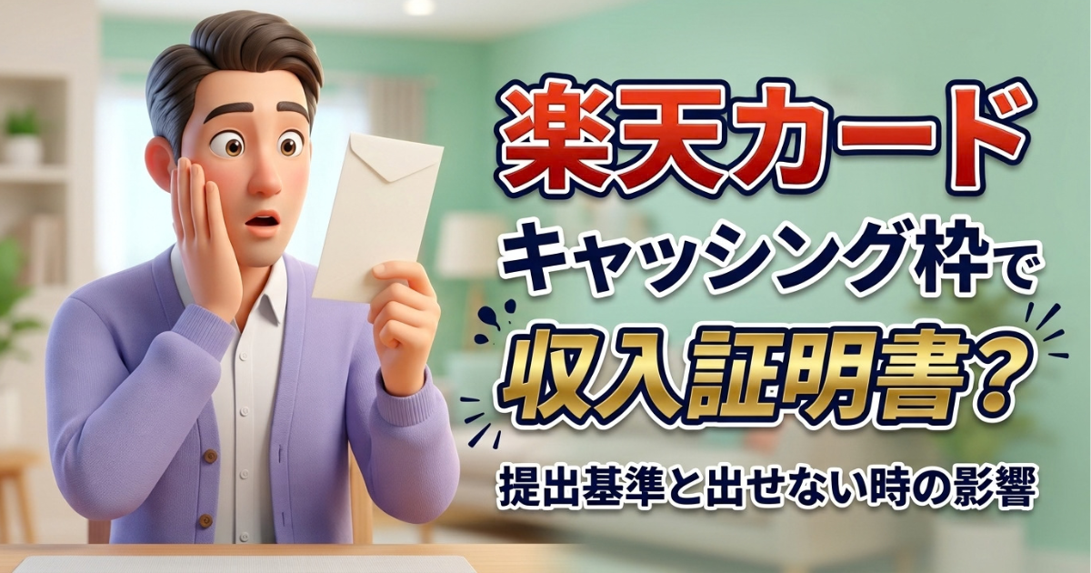 楽天カードの預貯金額とキャッシング枠や収入証明書の知られざる関係