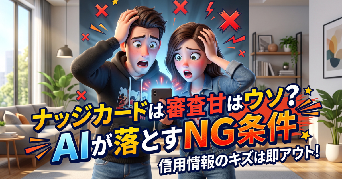 ナッジカードは誰でも通るわけではない?審査の境界線とAIで瞬殺されるNG条件