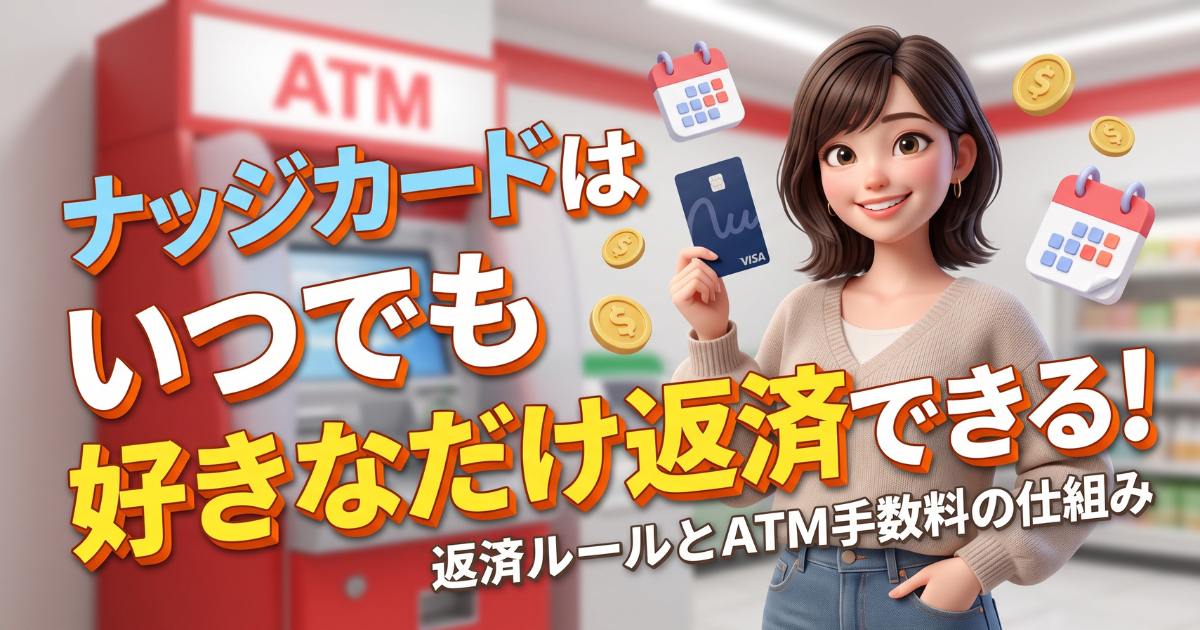 ナッジカード独自の柔軟な支払い方法と返済時にかかる各種手数料